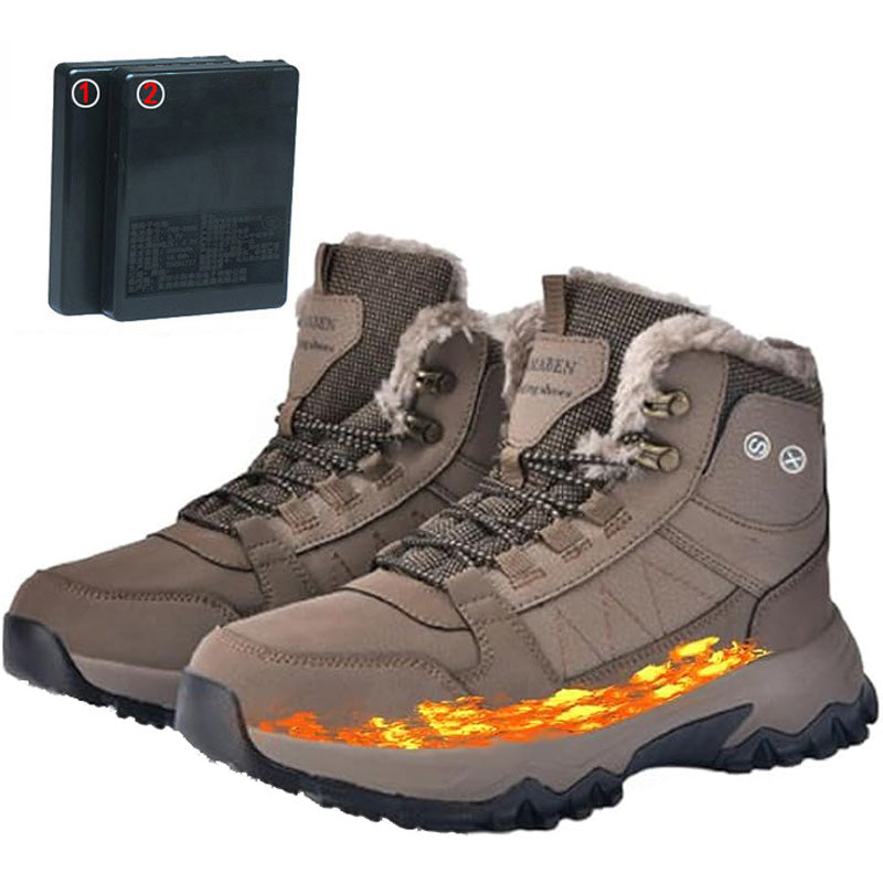 Smart Heated Sneakers for Women with Rechargeable 20000mAh Battery 3 Heating Levels Electric Heated Shoes, Waterproof Upper, Non-Slip Rubber Sole, Winter Warmth Footwear for Hiking Outdoor Activities