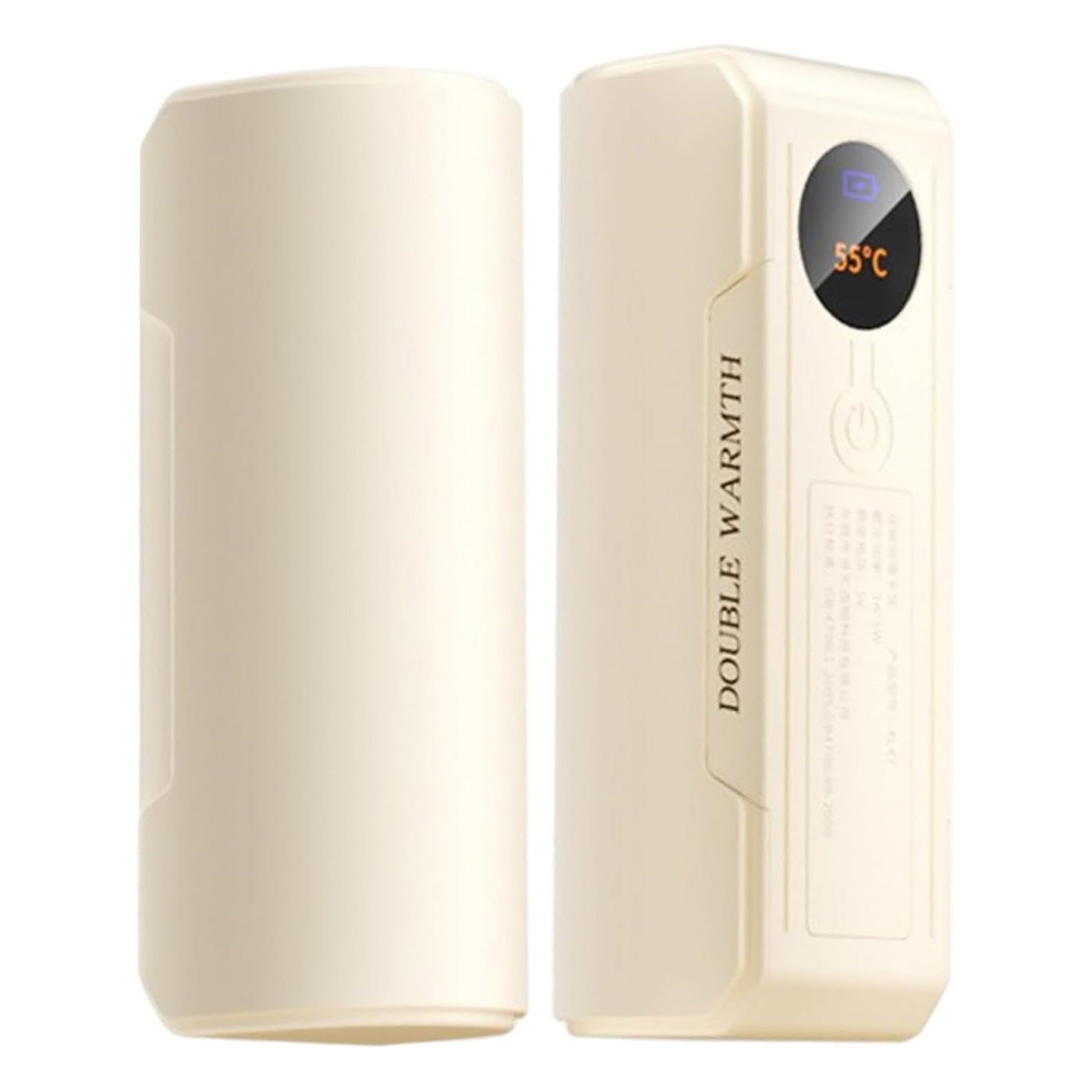 2-in-1 Dual-Palm Magnetic Rechargeable Electric Hand Warmer, Detachable Digital Display Adjustable 3 Temperature Settings Fast Heating Rechargeable Pocket Heater