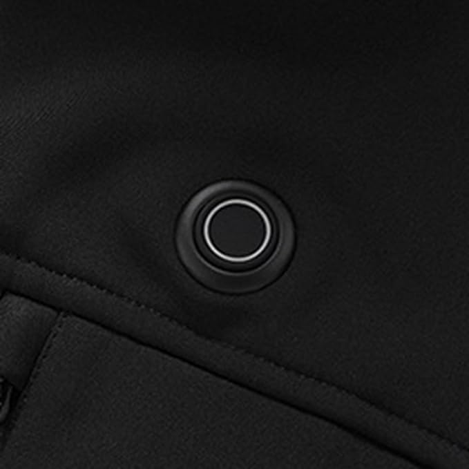 Men's Plain Heated Quilted Vest, 9 Heating Zones Sleeveless Zip Stand-Up Collar Winter Gilet Warm Electric Heat Waistcoat for Running, Hiking, Riding, Golf