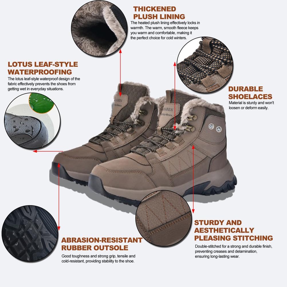 Smart Heated Sneakers for Women with Rechargeable 20000mAh Battery 3 Heating Levels Electric Heated Shoes, Waterproof Upper, Non-Slip Rubber Sole, Winter Warmth Footwear for Hiking Outdoor Activities
