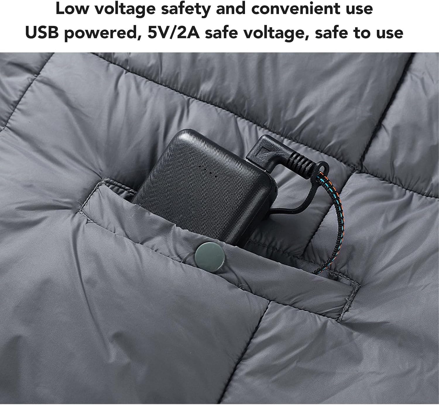 USB Electric Heated Wearable Blanket 3 Speed Temperature Adjustment 6 Heating Zones Winter Warm Heated Multifunctional Throw Vest Mat for Women Men Outdoor Camping Office