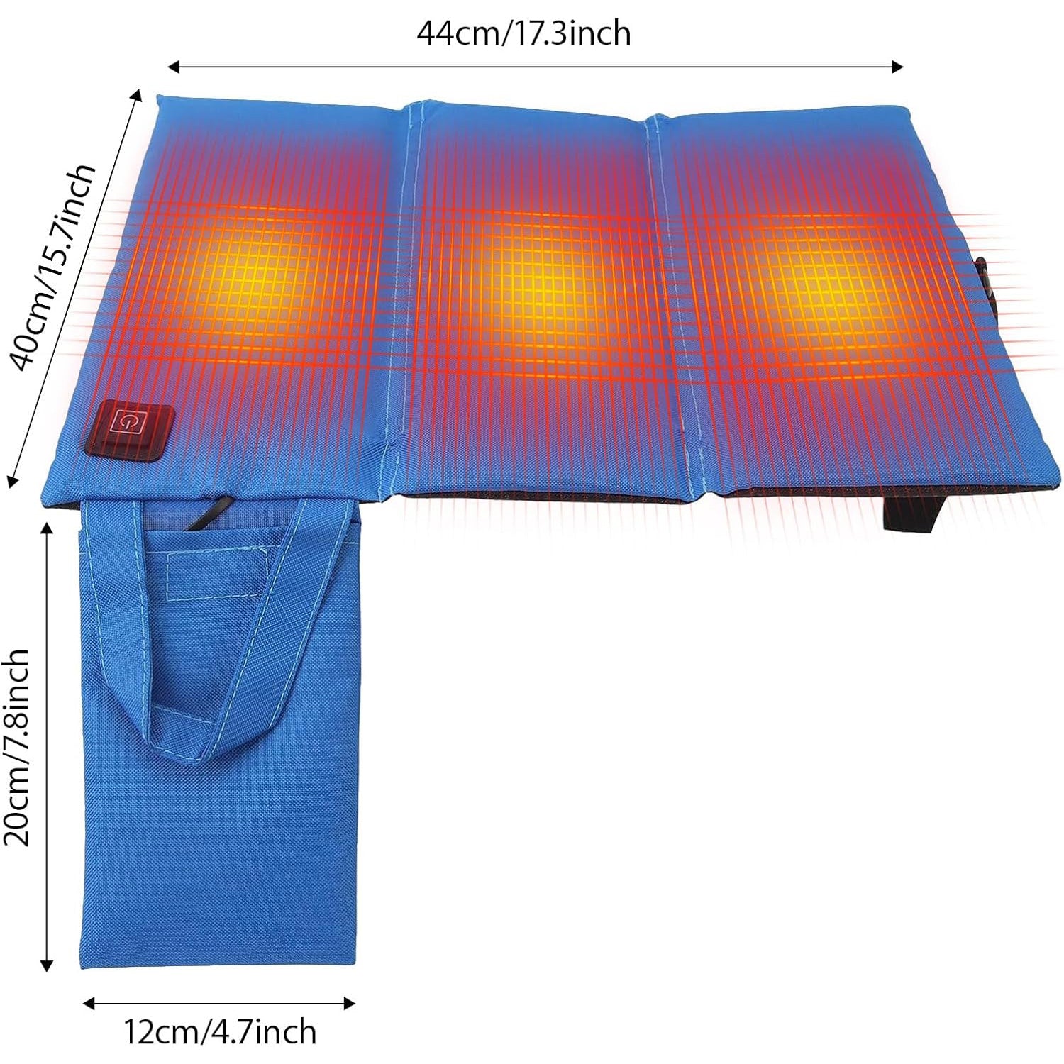USB Run Pliable Stadium Seat Warmer Modifiable Thermoregulation Thin University Fabric Construction USB Warmed Seat Pillow