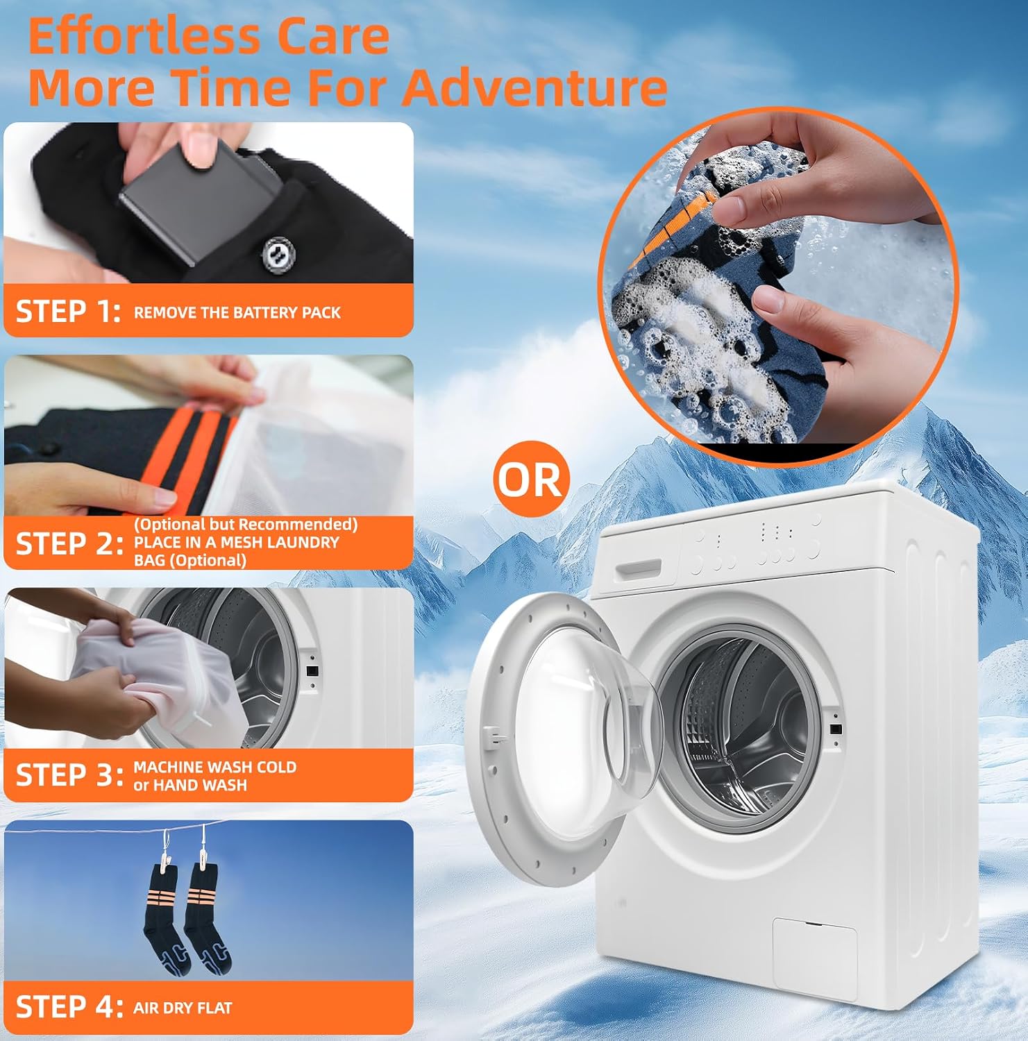 APP Remote Control Heated Socks for Men Women with Power Bank 5000mAh x 2 Rechargeable Batteries 4 Adjustable Heating Levels Winter Warm Socks for Outdoor Camping Skiing Fishing