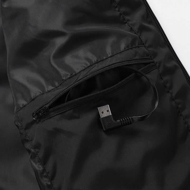 4 Control 21 Carbon Fiber Heating Pads Heated Body Warmer Vest for Women Men 3 Heat Adjustable Electric USB Charging Thermal Gilet