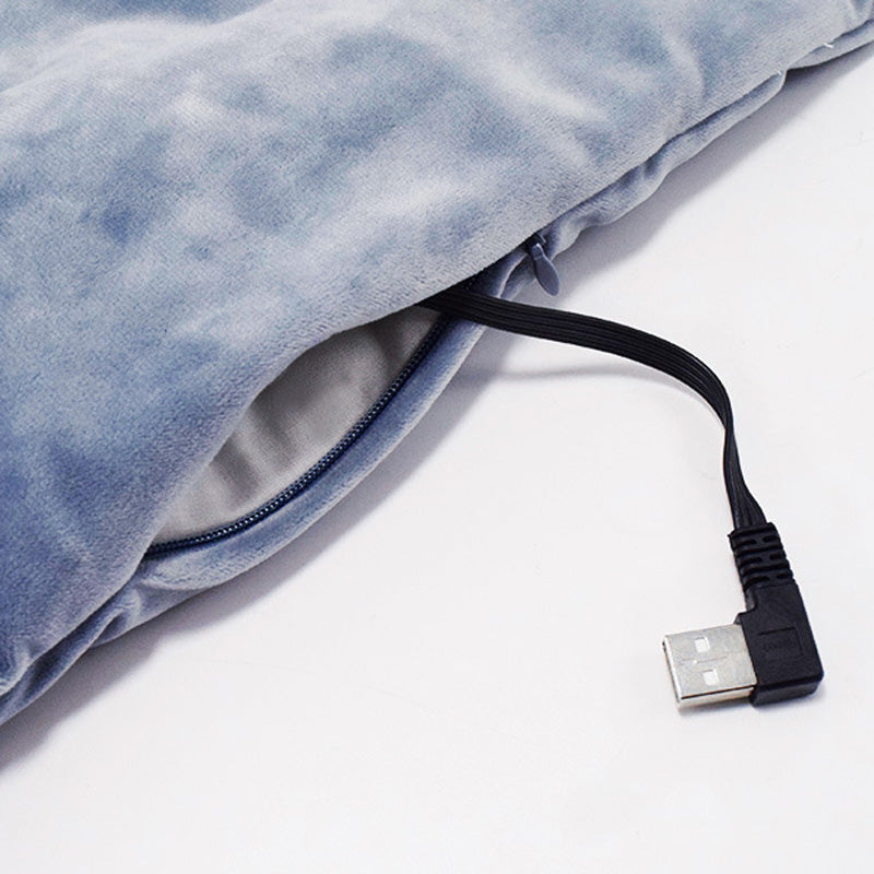 USB Electric Heated Hand Warmer Pouch, 3 Levels Adjustable Temperature Soft Plush Hand Muff, Portable Winter Thermostat Hand Heating Bag for Indoor Outdoor