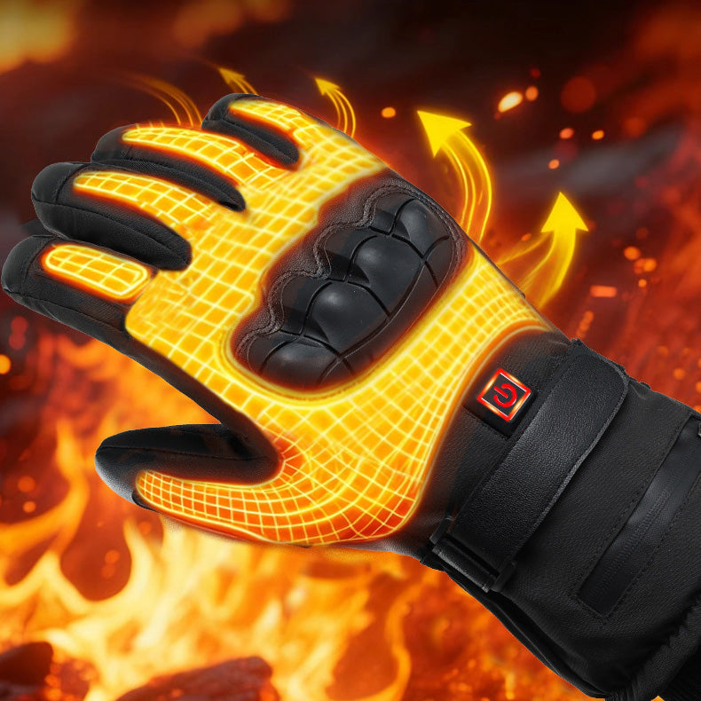 Rechargeable Heated Gloves with 2*8500mAh Batteries Touchscreen Heating Gloves for Men Women for Outdoor Activities, Riding, Cycling & Cold Weather
