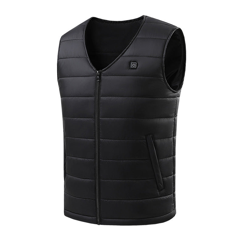 V-Neck Smart Electric Heated Vests for Men Women Single Control 16 Carbon Fiber Heating Areas 3 Temperature Adjustment