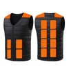 V-Neck Smart Electric Heated Vests for Men Women Single Control 16 Carbon Fiber Heating Areas 3 Temperature Adjustment