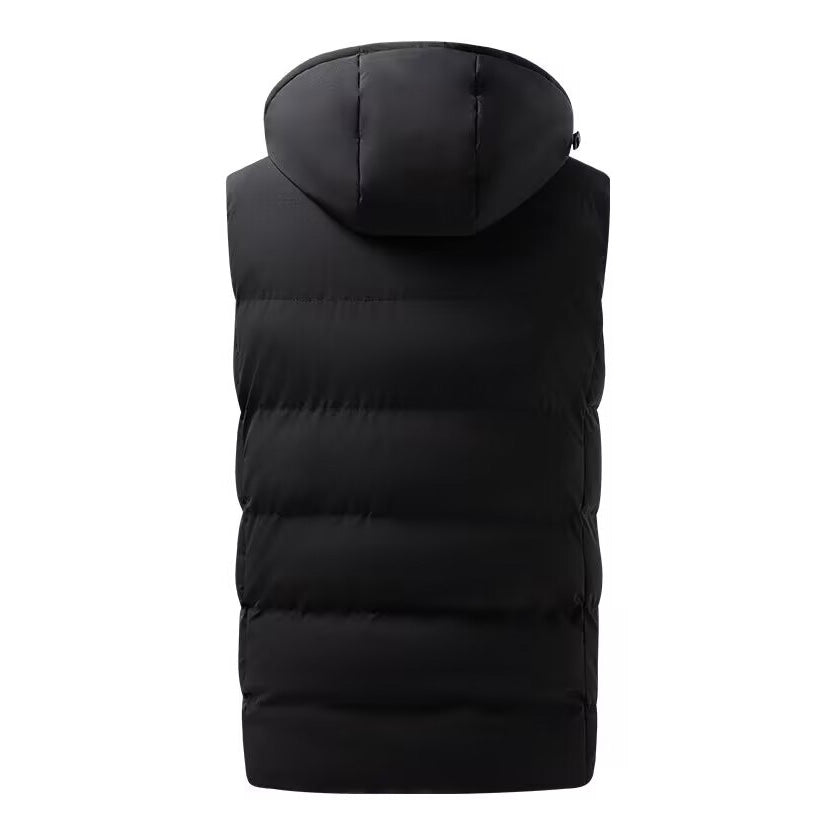 Electric Heated Hooded Vest for Women Men, 6 Heating Zones 3 Heat Levels Windproof USB Electric Heated Vest with Hood for Winter Outdoor
