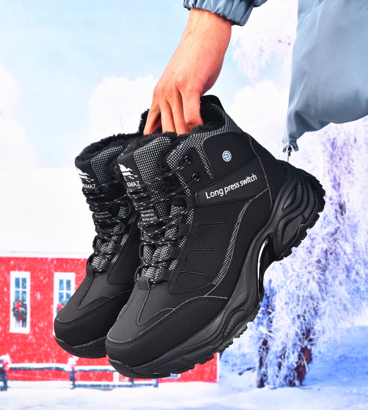 Electric Rechargeable Heated Sneakers for Women Men With 2*6000mAh Rechargeable Batteries, 3-Level Heating Models, 40℃-65℃ Winter Shoes for Indoor Outdoor Activities
