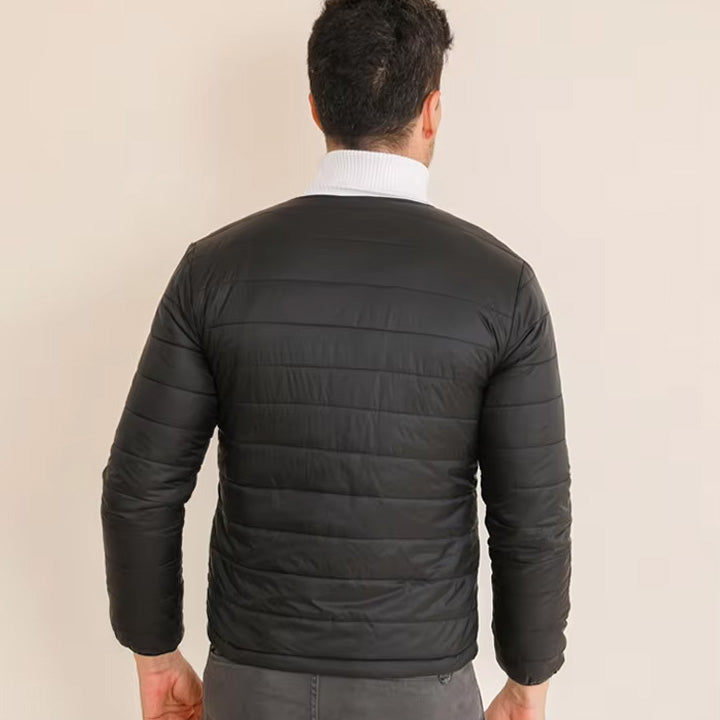 Unisex Cotton Heated Jacket, 24-Zone Dual Control USB Charging Long Sleeve V-Neck Zipper Closure Winter Coat Functional Thermal Parka for Men Women