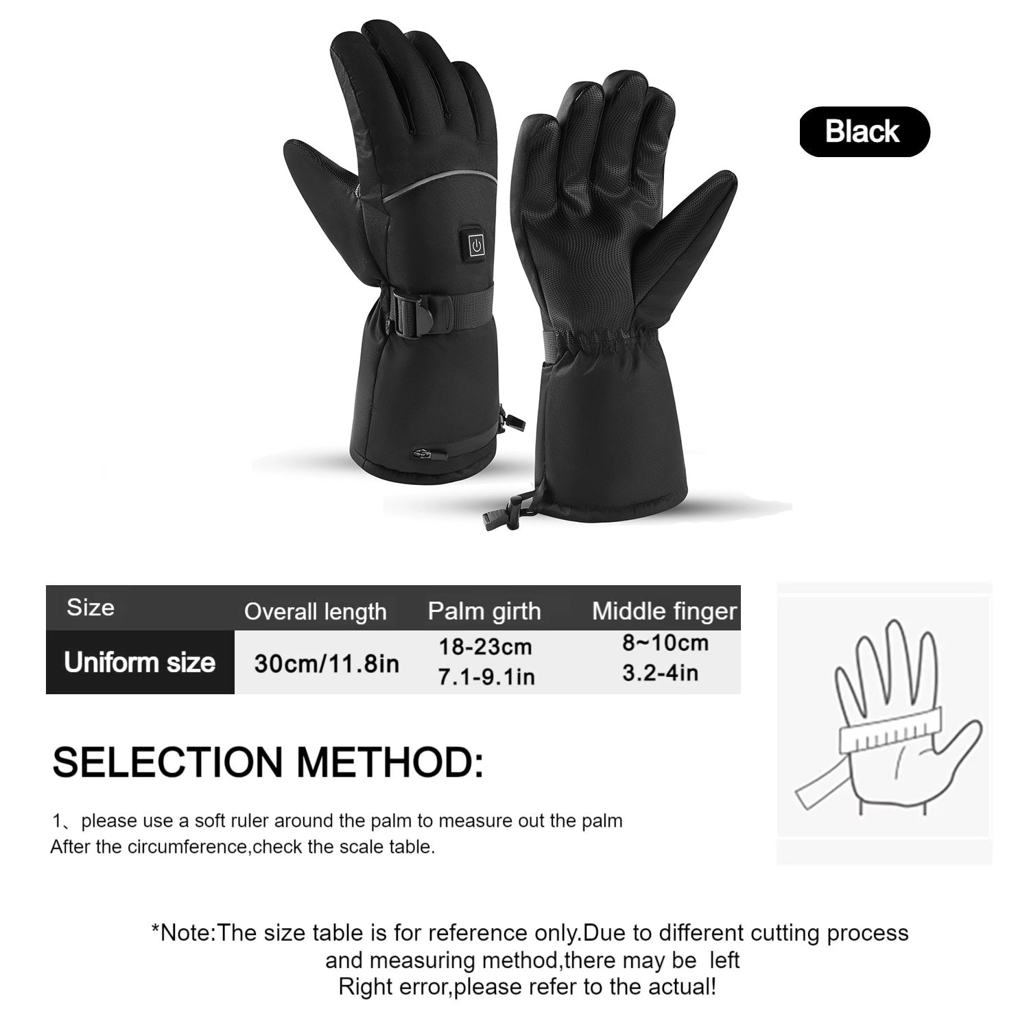 Unisex Heated Gloves with 2Pcs 8500mAh Battery, Anti Slip, 3 Heat Settings, Touchscreen Warming Gloves for Skiing, Motorcycle