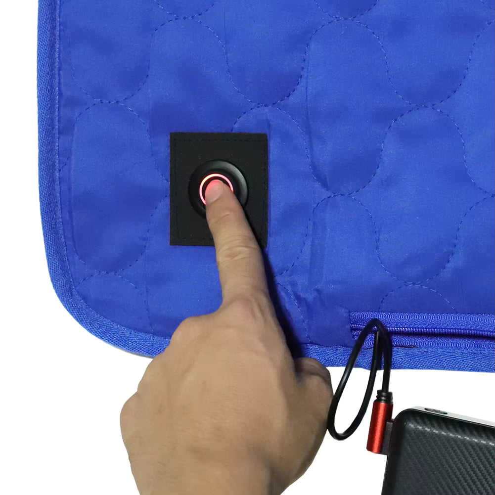 Heated Sleeping Bag Liner - 7 Heating Zones 3-Level Adjustable USB Electric Heating Sleeping Bag Pads Heated Mat for Outdoor Camping Tent Sleeping Mattress Thermalpad Foot Warmer - Firoth