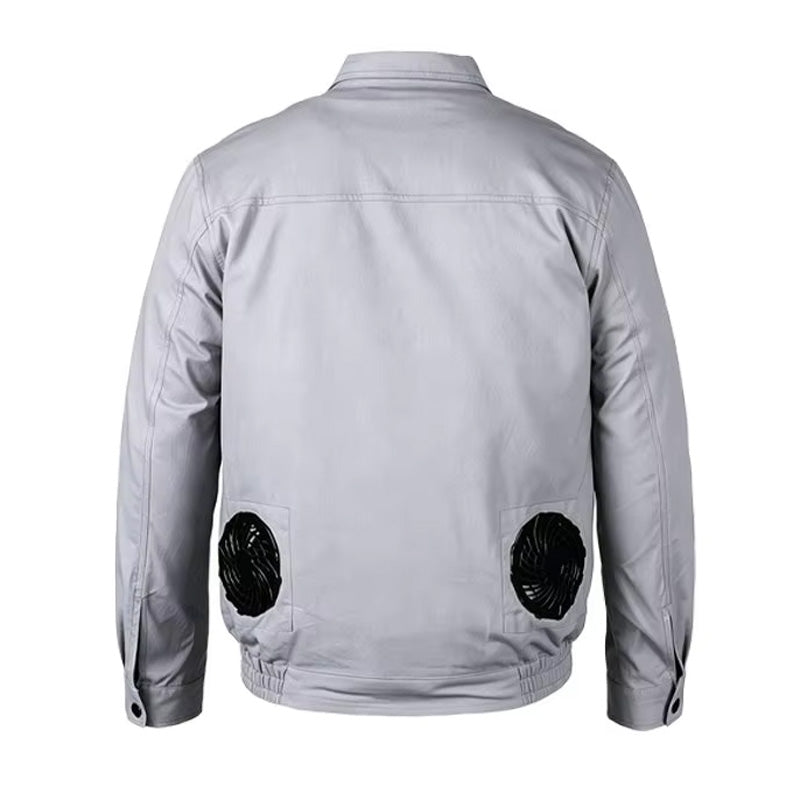 Summer Cooling Fan Jacket for Men Women, Adjustable 4-Speed Wearable Air Conditioning Workwear for Construction Gardening Outdoor Activities Fishing Hiking Workers