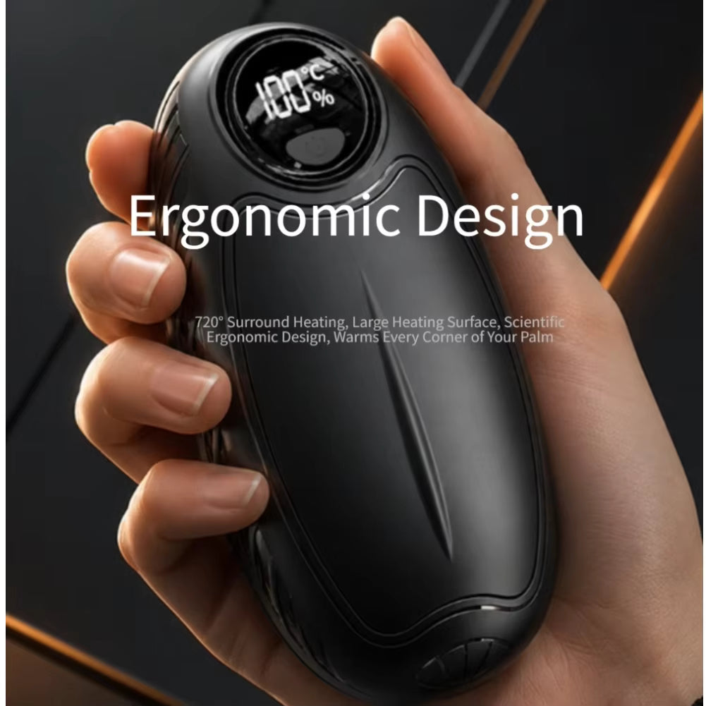Dual-function Magnetic Hand Warmer with USB Charging, Portable Rechargeable Pocket Heater with Digital Display Detachable Design