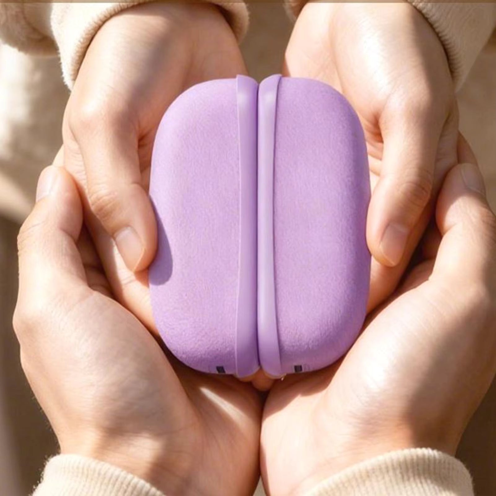 Portable Hand Warmer 2 Pieces, Smart Constant Temperature Double-sided Heating Comfortable French Velvet Pocket Warmer
