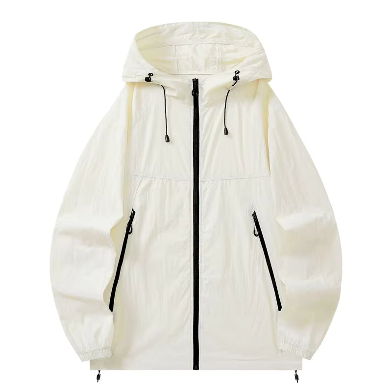 Sun Protection Air Conditioned Work Jacket for Men Women, Light Weight Long Sleeves Summer Work Clothes with 2 Fans, Sweat Absorbent, Quick Drying, 3D Circulation