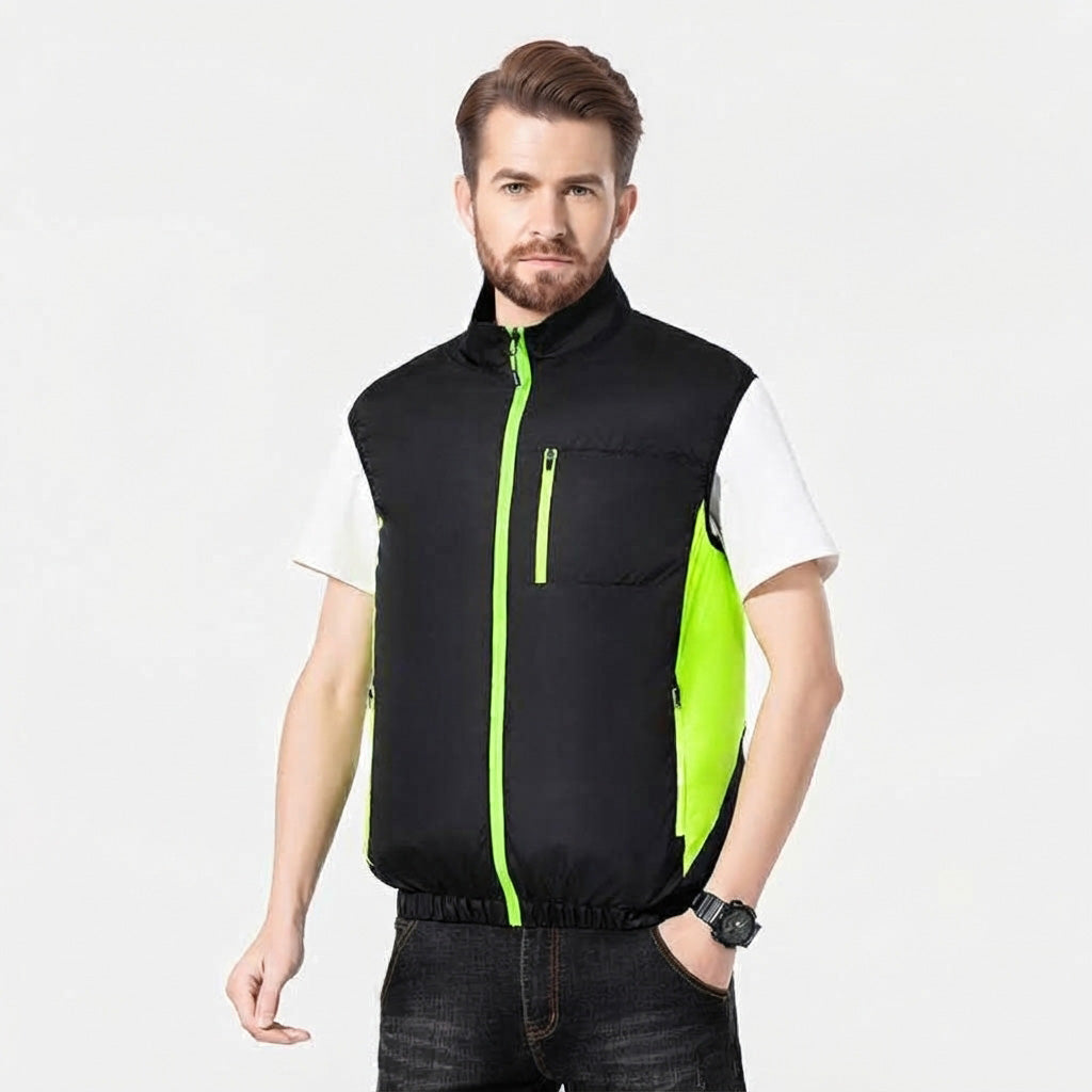 Air Conditioning Fans Vest for Men Women with 2*5V Fans Air Conditioned Clothes Sleeveless Workwear Heat Reducing & Breathable for Hot Weather