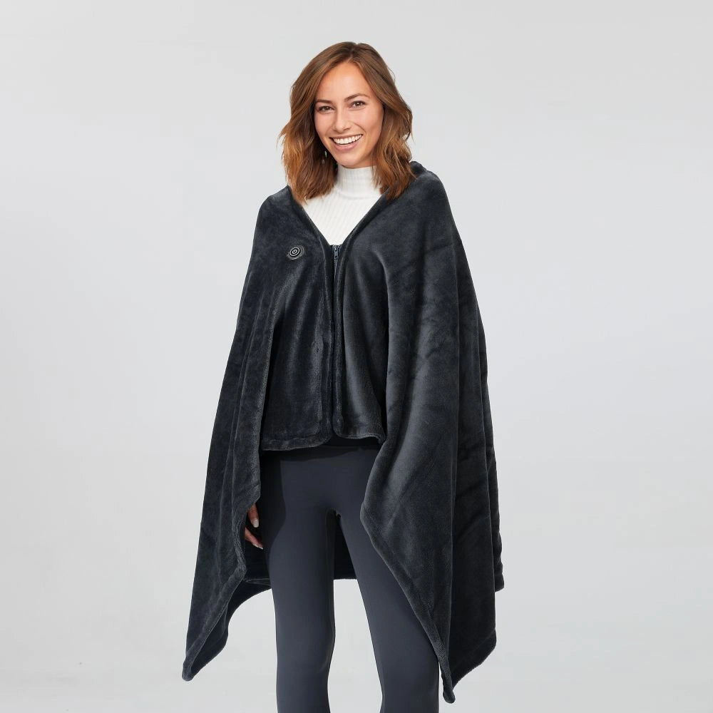 Portable USB Heated Blanket Electric Wearable Heated Shawl Wraps for Office, Heating Lap Blanket Throw, Washable, 3 Heat Level