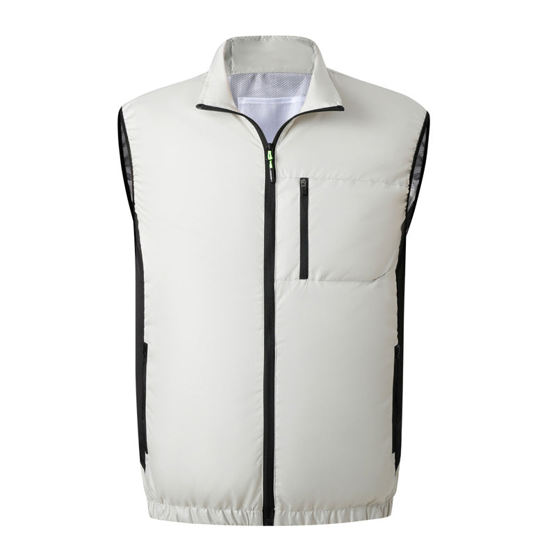 Air Conditioning Fans Vest for Men Women with 2*5V Fans Air Conditioned Clothes Sleeveless Workwear Heat Reducing & Breathable for Hot Weather