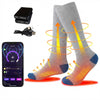 APP Control Smart Electric Heated Socks with 2pcs 5000mAh Rechargeable Battery 3 Heating Temperature Settings Men And Women Long Thermal Socks