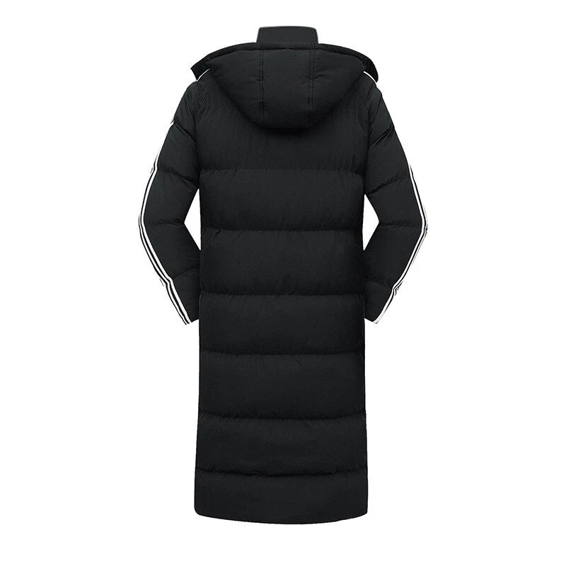 Electric Heated Long Hooded Coats for Women Men 11 Heating Areas Front and Back 3-Level Temperature Control USB Rechargeable Heating Jacket