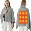 USB Heated Blanket Electric Throw, Super Cozy Soft Wearable Shawl With Zipper Wearable Portable Throw Wrap Washable, Auto Shut Off