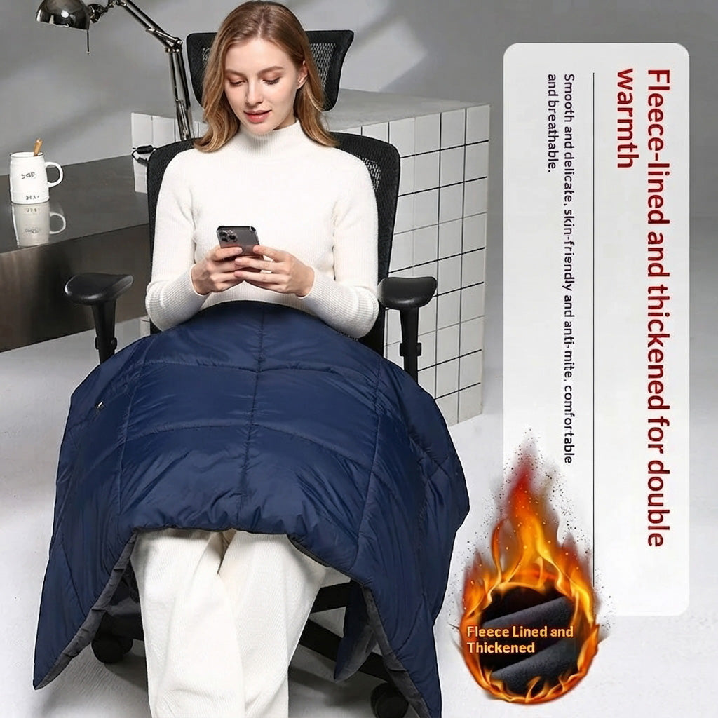Smart USB Heated Blanket 3 Temperature Levels Wrap Warm Shawl for Waist and Legs Multi-functional Coat Cozy Comfort for Cold Weather